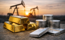 Tối nay giá dầu tăng mạnh, vàng bạc lại ‘rơi không thương tiếc’