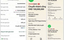 Phát hiện 1 tỷ đồng bất thường trong tài khoản Techcombank mang tên ‘Nguyen Van Tuan’: Công an sử dụng biện pháp nghiệp vụ vào cuộc