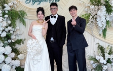 Văn Toàn diện vest bảnh bao ăn cưới em gái, cô dâu visual sáng bừng, vàng đeo trĩu cổ