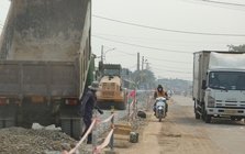 Cận cảnh công trường mở rộng đường ĐT784C ở Tây Ninh