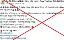 Cảnh báo trang facebook giả mạo Bộ Tài Chính hỗ trợ lấy lại tiền bị lừa