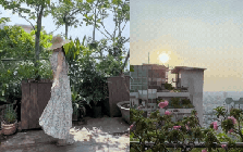 Khu vườn trên penthouse tầng 36, ngắm trọn Landmark 81: "Phú bà" thu đẫm trái ngọt hoa thơm