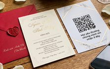 Vô duyên khi để mã QR chuyển khoản trong thiệp cưới