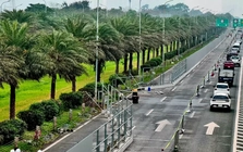 Rào chắn gần 700m Đại lộ Thăng Long để thi công Metro số 5