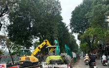 Hà Nội phân luồng giao thông tại các tuyến phố có rào chắn dự án chống ngập