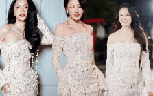 Hoa hậu Hương Giang và nàng thơ "phim giờ vàng VTV" cùng đọ sắc với mẫu đầm ren giá hơn 11 triệu của local brand Việt