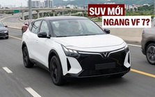 SUV VinFast mới lần đầu lộ diện trên đường: Dễ cùng cỡ VF 7, cụm đèn trước sau đều lớn, tay nắm cửa ẩn như BMW, có ADAS