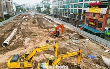 Cận cảnh tiến độ thi công khẩn cấp đường Vành đai 2,5 đoạn qua Cầu Giấy