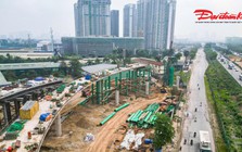 Nút giao 2.400 tỷ đồng trên Đại lộ Thăng Long dần hiện rõ hình hài