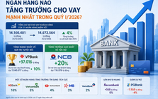 Ngân hàng nào tăng trưởng cho vay mạnh nhất trong những tháng đầu năm?