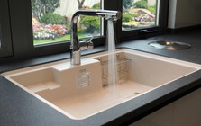 HS800 - Chậu rửa chén đá một hố thiết kế cho đặc thù bếp Việt