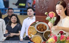 Cận cảnh mâm cơm chuẩn "vợ đảm" của Đỗ Mỹ Linh, hé lộ cuộc sống làm dâu hào môn nhà bầu Hiển