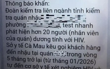 Thực hư thông tin nhân viên nhà hàng ở Cà Mau nhiễm HIV gây xôn xao