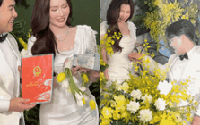 Lễ ăn hỏi Akira Phan và vợ CEO hôm nay: Sính lễ kim cương khủng, 3 con riêng của cô dâu đến chúc phúc