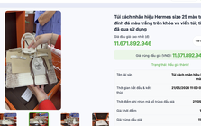 Túi Hermes bà Trương Mỹ Lan từng nói "giá trị không đáng bao nhiêu", đấu giá thu về hơn 14 tỉ đồng