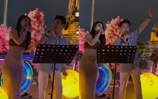 Phó Chủ tịch ngân hàng Đỗ Quang Vinh biểu diễn trước hàng loạt khán giả ở bến Thượng Hải