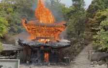 Điện thờ lưu giữ "ngọn lửa vĩnh cửu" cháy suốt 1.200 năm ở Nhật Bản bị thiêu rụi