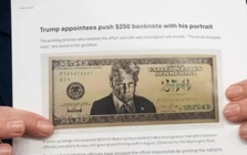 Bộ Tài chính Mỹ thiết kế tờ tiền 250 USD in hình Tổng thống Trump