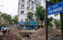 Loạt nút giao phố trung tâm Hà Nội rào chắn phục vụ dự án chống ngập