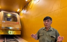 Tàu điện dát vàng thử nghiệm chạy ngầm tại Hà Nội