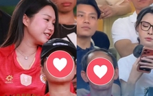 Doãn Hải My đọ sắc cùng Trần Bích Hạnh - vợ Văn Thanh trên khán đài Hàng Đẫy: Nhan sắc "một chín một mười"!