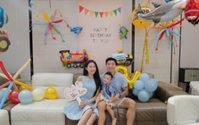 Đoàn Văn Hậu - Doãn Hải My tổ chức sinh nhật ấm áp cho con trai trong biệt thự chục tỷ, khung hình "gấo 3 visual" gây sốt