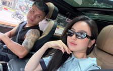 Quang Hải diện áo ba lỗ khoe loạt hình xăm, lái Range Rover 8 tỷ đưa Chu Thanh Huyền đi làm