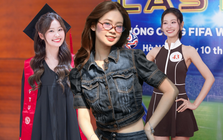 Vẻ đẹp nũng nịu của gái xinh Nóng Cùng World Cup: Là top 10 Miss World Vietnam, tốt nghiệp bằng Giỏi Đại học Ngoại thương