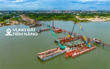 Cận cảnh cây cầu hơn 7.300 tỷ, có trụ tháp hình cánh chim cao bằng toà nhà 25 tầng, dự kiến hoàn thành vào năm sau ở Hà Nội