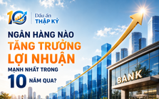 Lợi nhuận nhiều ngân hàng tăng 30 - 50 lần trong 10 năm qua: Lộ diện nhà băng bứt tốc nhanh nhất