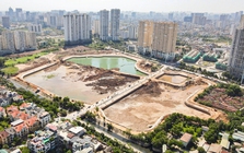 Toàn cảnh hồ điều hòa gần 400 tỷ đồng ở Hà Nội trước ngày cán đích