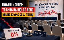 Độc lạ: công ty có doanh thu bằng 0, không ai đến dự đại hội cổ đông, giá cổ phiếu 1.300 đồng