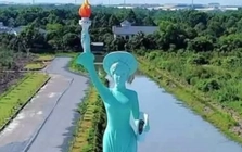 Chính thức tháo dỡ tượng 'Nữ thần Khai phóng' ở Tây Ninh