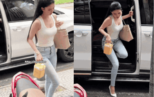 Ngọc Trinh gây sốt khi mặc lại quần jeans 10 tuổi