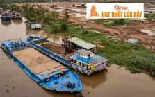 Xà lan kín mặt kênh, máy móc đầy mặt đất, môi giới vây xung quanh dự án 59.000 tỷ, hot bậc nhất TP.HCM của Vinhomes