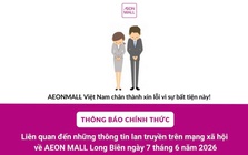 AEON MALL Long Biên lên tiếng vụ người phụ nữ tố bị quy chụp "ăn cắp đồ"