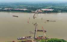 Toàn cảnh cầu Vân Phúc sau gần 1 năm thi công