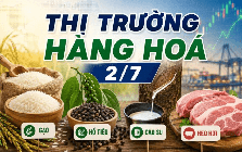Thị trường hàng hóa 2/7: Heo hơi giảm diện rộng, gạo và hồ tiêu tiếp tục đi ngang