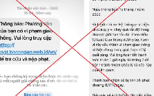 Công an cảnh báo người dân nhận được tin nhắn từ "Cổng Dịch vụ công quốc gia" có nội dung sau