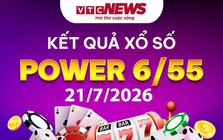 Vietlott 21/7 - Kết quả xổ số Vietlott hôm nay 21/7/2026 - Xổ số Power 6/55