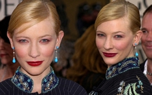 Đôi bông tai ngọc lam khiến bộ suit kẻ sọc của Cate Blanchett thành huyền thoại thảm đỏ