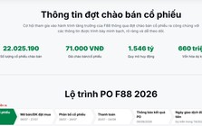 F88 mở đăng ký mua cổ phiếu PO từ ngày 06/07/2026