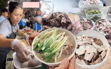 Hàng triệu người nghiện xem cô Thanh bán lòng ở Bắc Ninh: Ai mua 10.000 đồng cũng bán, thái không kịp phải xin khách tự làm