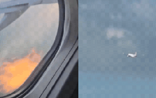 Máy bay Boeing 737 phát lửa ở động cơ nghi do va phải chim, phi công lập tức phát tín hiệu khẩn cấp