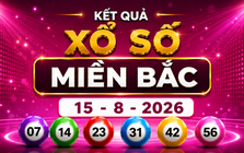 XSMB 15/8 - Kết quả XSMB hôm nay thứ Bảy ngày 15/8/2026