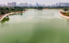 Nhìn từ trên cao hồ điều hòa 717 tỷ đồng phía Tây Bắc Hà Nội