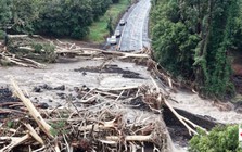 Bão Lala đổ bộ, xé toạc cả đường cao tốc: Gió giật tới 225 km/h, 100 ngôi nhà đã bị hư hỏng hoặc cuốn trôi