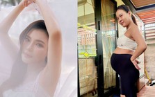 Thúy Diễm mang bầu lần 2 tăng 18kg, được ông xã khen "bầu xinh đẹp nhất trong cuộc đời"