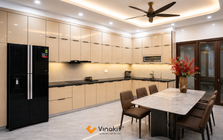 Chỉ hơn 10 triệu đồng/mét dài, Tủ bếp inox Vinakit xứng đáng là Tủ bếp inox Quốc dân