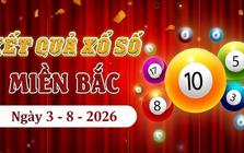 XSMB 3/8 - Kết quả xổ số miền Bắc hôm nay thứ Hai ngày 3/8/2026